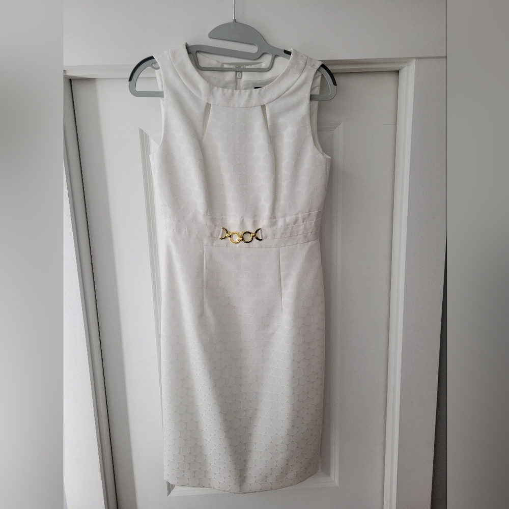 Womens Tahari White Dress
